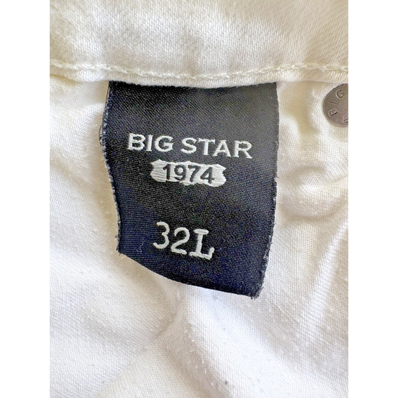 Big Star Jeans Womens 32L White Remy Low Rise Bootcut Leg Denim Pant - Picture 3 of 5
